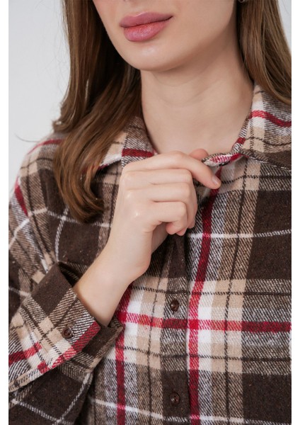 Kadın Bdart Regular Fit Oduncu Gömlek Bej Doğal indirimleri