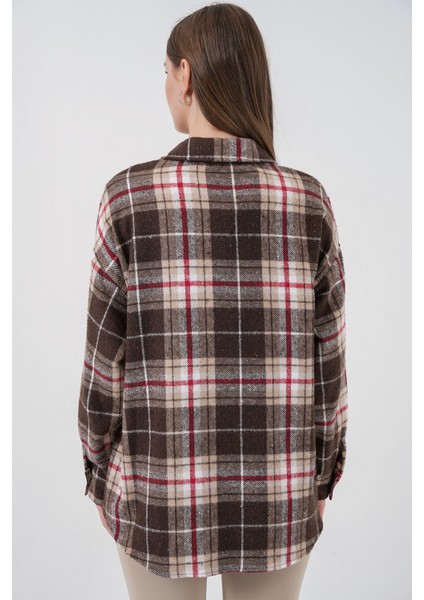 Kadın Bdart Regular Fit Oduncu Gömlek Bej Doğal