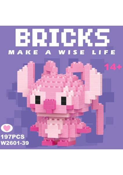 Angel Stitch 3D Yapboz Figürü (196 Parça) | Nano Blok Koleksiyon Seti | Mini Bricks Hobi Oyuncak fiyatları