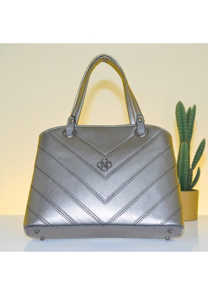 Kadın Şerit Dikiş Detaylı El ve Omuz Çantası – Şık Günlük Çanta