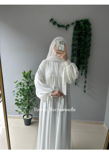 Tesettür Liza Elbise Kol Bağlamalı