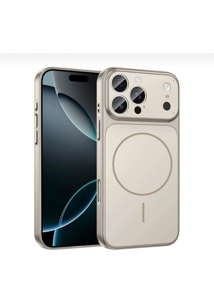 iPhone 14 Pro Uyumlu 17 Pro Max Görünümüne Çeviren Magsafe Özellikli Glass Telefon Kılıfı