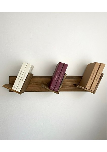 Doğal Ahşap Kitaplık, Dekoratif Tasarım Ahşap Vintage Kitaplık