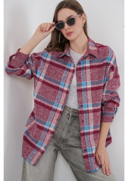 Kadın Bdart Regular Fit Oduncu Gömlek Ametist Mor