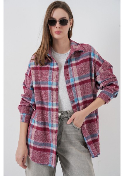 Kadın Bdart Regular Fit Oduncu Gömlek Ametist Mor modelleri