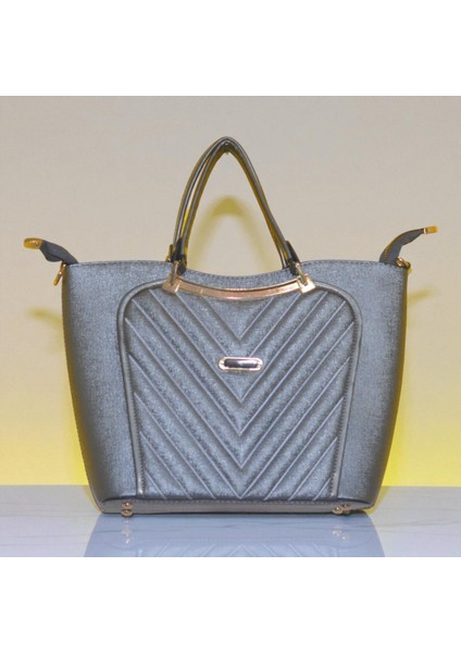 Kadın V Desen Şık El ve Omuz Çantası – Modern Günlük Çanta