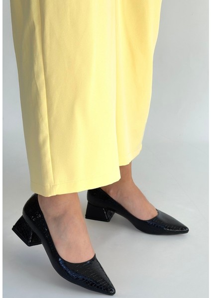 Meort Siyah Rugan Topuklu Ayakkabı - Lisinya fiyatları
