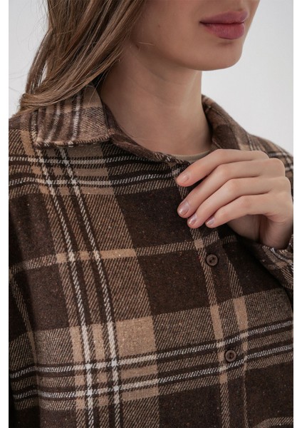 Kadın Bdart Regular Fit Oduncu Gömlek Mocha Kahvesi indirimleri