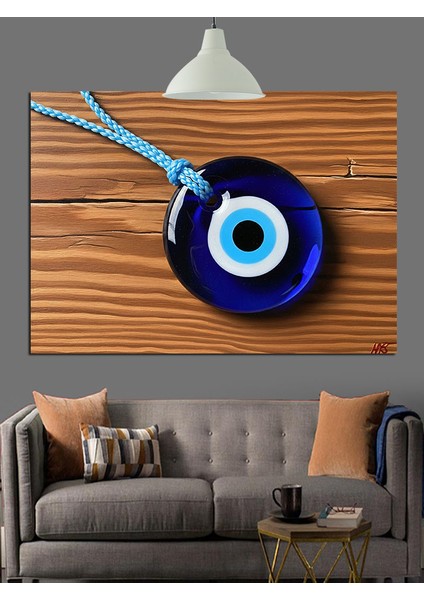 Nazarlık Mavi Göz Figürü Dekoratif Kanvas - Mdf Ahşap Tablo modelleri
