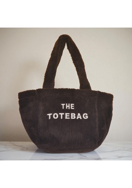Kadın Peluş Tote Çanta – Yumuşak Dokulu Trend Günlük Çanta
