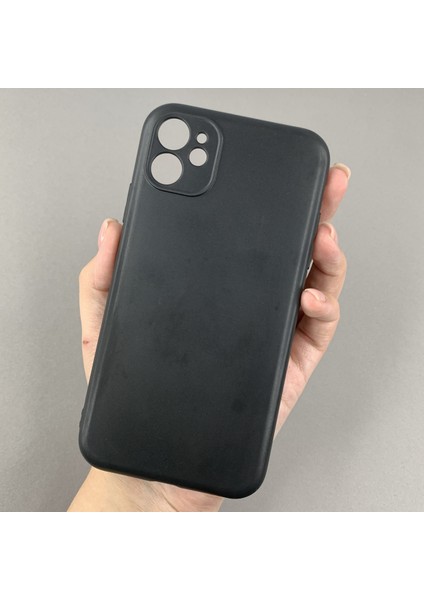 Iphone 11 Uyumlu Siyah Silikon Esnek Kamera Korumalı Kılıf