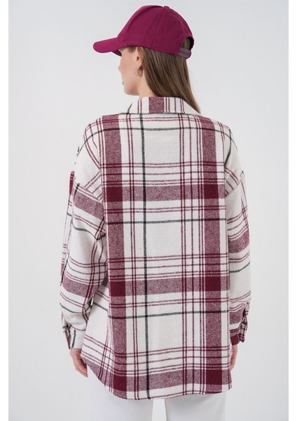 Kadın Bdart Regular Fit Oduncu Gömlek Macenta Pembesi