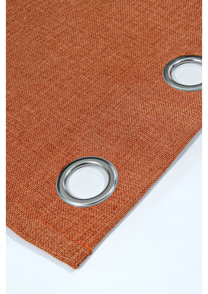 Nadia Halkalı Fon Perde Kiremit 140X260 indirimleri