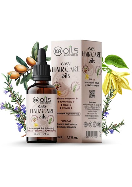 Easy Hair Care - Aromaterapik Doğal Saç Bakım Yağı 50 ml | Yeni Saç Oluşumunu Destekler, Güçlü ve Sağlıklı Görünüm Için fiyatları