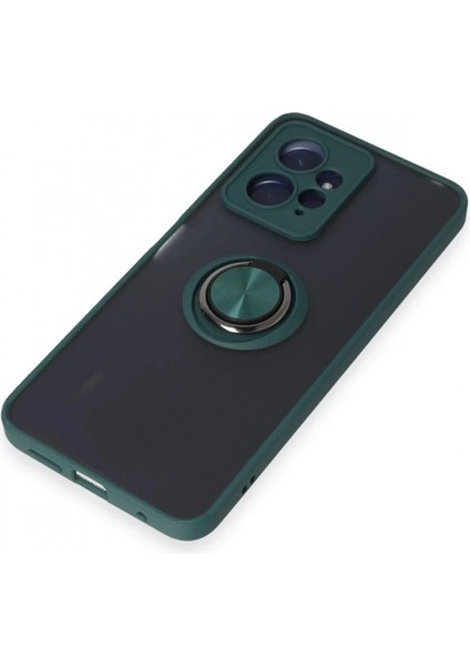 Xiaomi Redmi Note 12 4g Kılıf Montreal Yüzüklü Silikon Kapak - Yeşil indirimleri