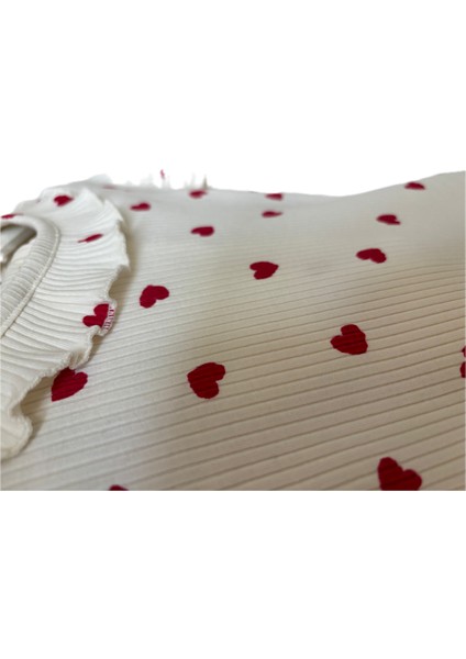 Dodobeebaby %100 Organik Pamuk Kalp Desenli Bebek Takım modelleri