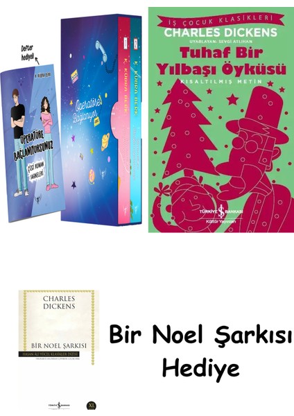 Operatöre Bağlanıyorsunuz 1-2 Kutulu Set (Ciltli - Yan Boyamalı) + Tuhaf Bir Yılbaşı Öyküsü + Bir Noel Şarkısı
