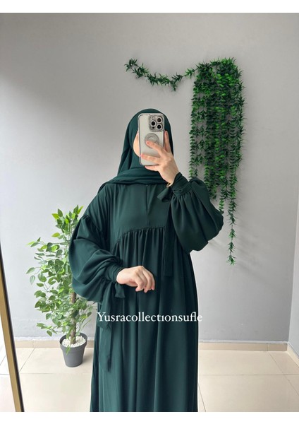 Tesettür Liza Elbise Kol Bağlamalı