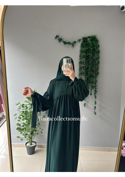 Tesettür Liza Elbise Kol Bağlamalı fiyatları