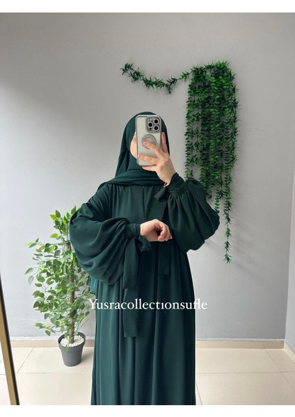 Tesettür Liza Elbise Kol Bağlamalı modelleri