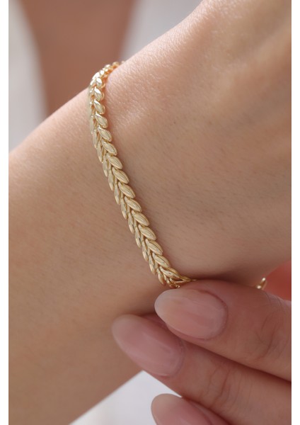 14 Ayar Altın Başak Bileklik