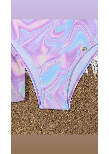 Mayo Bikini Takımı Etek Büstiyer Renkli Mor Renk Genç Kız Çocuk modelleri