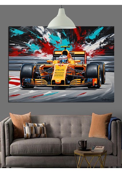Formula 1 Yarış Arabası Dekoratif Kanvas - Mdf Ahşap Tablo modelleri