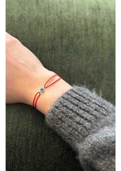 14 Ayar Altın Nazar Boncuğu Kırmızı Ip Bileklik fiyatları