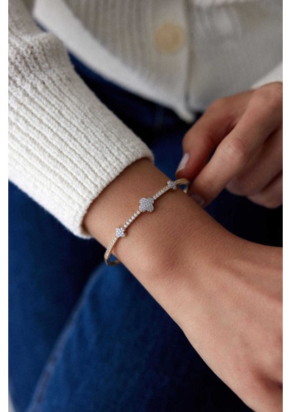 14 Ayar Altın Su Yolu Italyan Yonca Bileklik