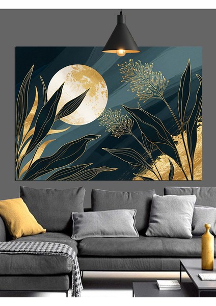 Dolunay ve Uzun Dallar Dekoratif Kanvas - Mdf Ahşap Tablo modelleri