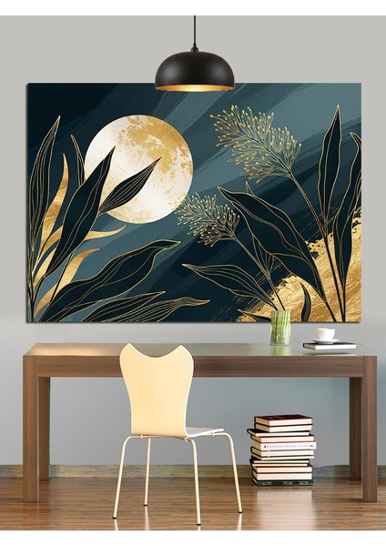 Dolunay ve Uzun Dallar Dekoratif Kanvas - Mdf Ahşap Tablo indirimleri