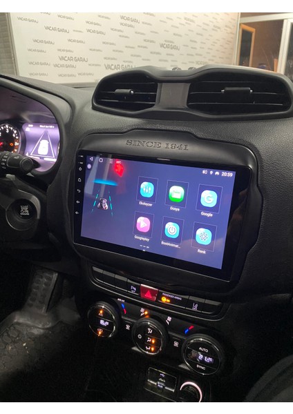 Jeep Renegade 9" Uyumlu Android Multimedia Gerçek 4/64 Kablosuz Carplay Geri Görüş Kameralı modelleri