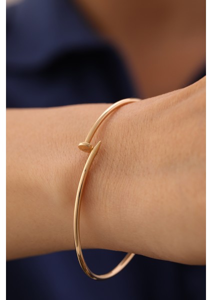 14 Ayar Altın Çivi Kelepçe