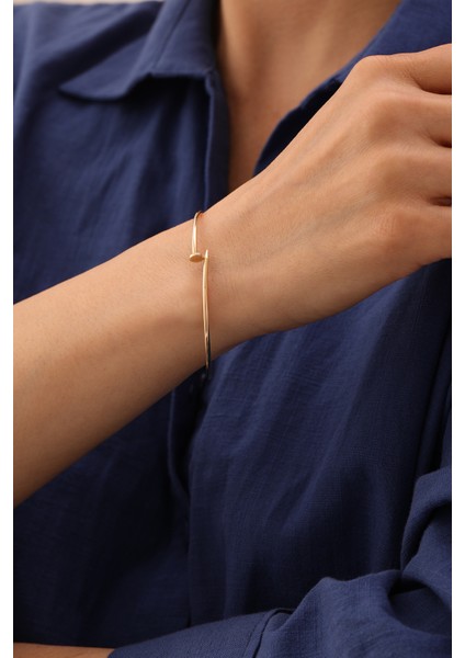 14 Ayar Altın Çivi Kelepçe modelleri