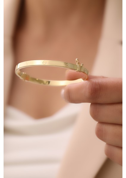 14 Ayar Altın Çivi Tasarım Kelepçe modelleri