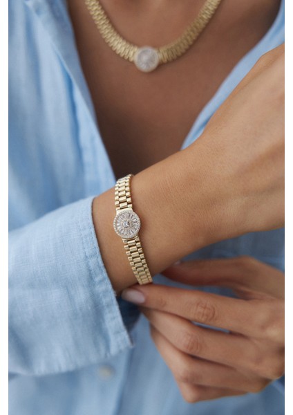 14 Ayar Altın Trapez Baget Kordon Bileklik fiyatları