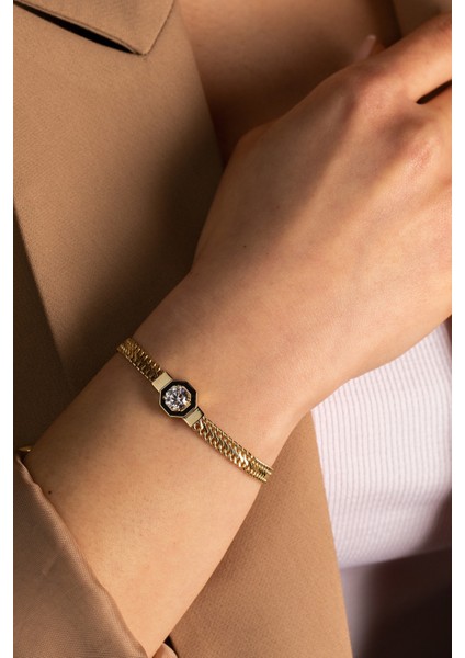 14 Ayar Altın Viyana Baget Bileklik