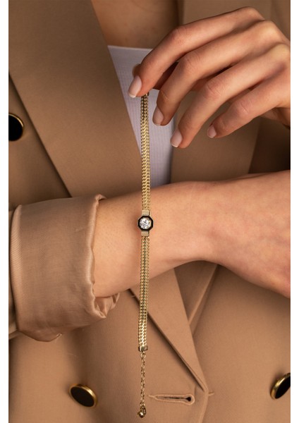 14 Ayar Altın Viyana Baget Bileklik modelleri