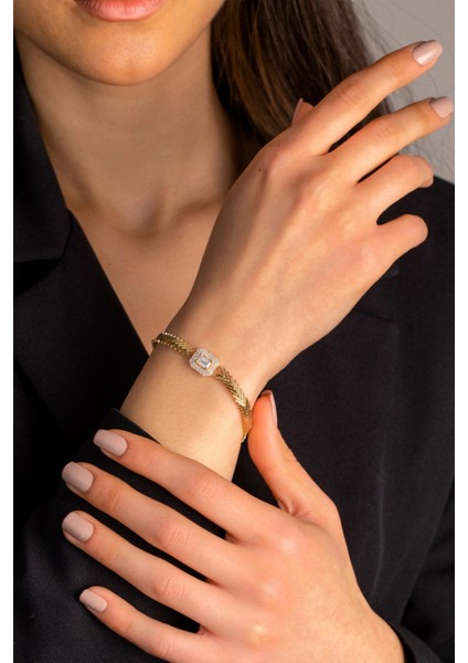 14 Ayar Altın Baget Pars Bileklik