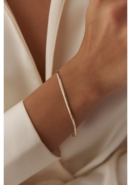 14 Ayar Altın Balık Sırtı Bileklik