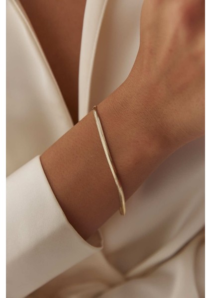 14 Ayar Altın Balık Sırtı Bileklik modelleri