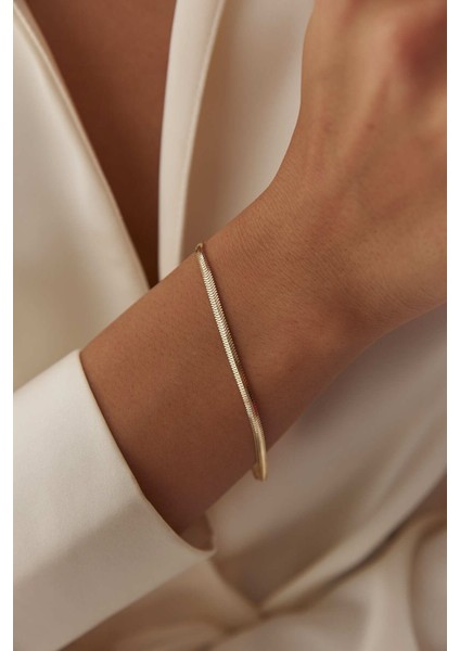 14 Ayar Altın Balık Sırtı Bileklik fırsatları