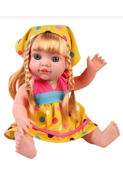 Türkçe Konuşan Şarkı Söyleyen Masal Anlatan Sevimli Banu Bebek 30 cm Sarı fiyatları