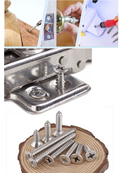 Wunder 5X20 Sunta Vidası Sivri Uçlu Ahşap Tahta Ağaç Mobilya Ayak Kulp Vidası 100 Adet indirimleri