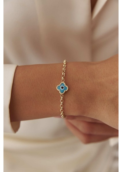 14 Ayar Altın Doch Zincir Yonca Bileklik indirimleri