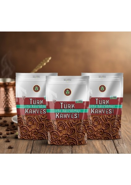 Türk Kahvesi Orta Öğütülmüş 250 gr 3 Adet