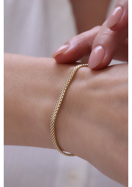 14 Ayar Altın Küp Zincir Bileklik fiyatları