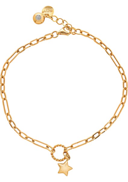14 Ayar Altın Ataş Zincir Sallantılı Yıldız Bileklik fırsatları