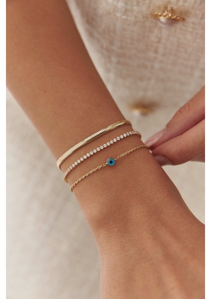 14 Ayar Altın Ince Halat Göz Bileklik fiyatları