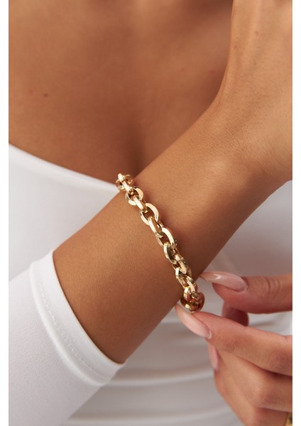 14 Ayar Altın Kalın Doch Ataş Bileklik